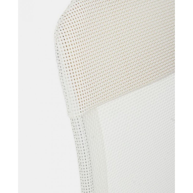Poltrona sdraio da giardino in alluminio e tessuto Bianco CROSS 58x62,5x h110 cm