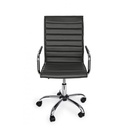 Poltrona ufficio con braccioli Perth grigio scuro in ecopelle