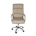 Poltrona ufficio con braccioli Queensland in ecopelle tortora