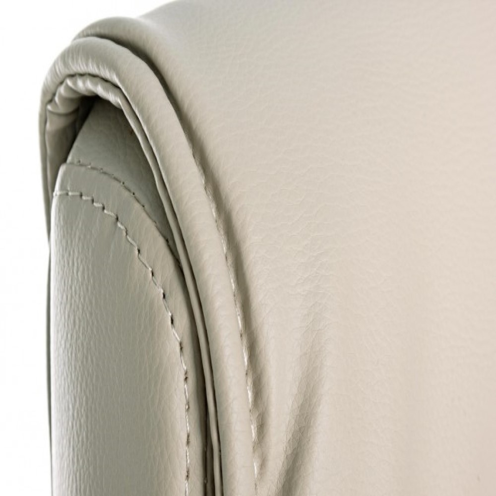 Poltrona ufficio con braccioli Queensland in ecopelle tortora