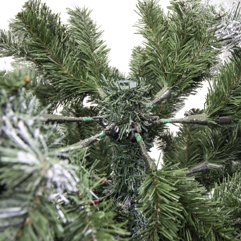 Albero monte Cristallo innevato verde 690 rami cmø108h150