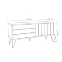 Porta TV Picadilly con Struttura Antracite e 2 Ante a Ribalta H 57 x L 139 x P 36 cm