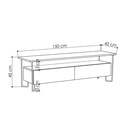 Porta Tv bianco due ante  150x42x45h cm