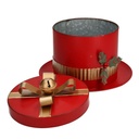 Porta fiori legno con vetro 1 posto cm17x6,5h30