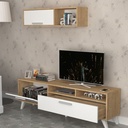 Porta tv Slim D2306TV180M109 rovere bianco 180x35x47h