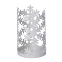 Round white snowflake metal tumbler holder cm ø8h20