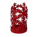 Round red snow flake metal cup holder cm ø8h20