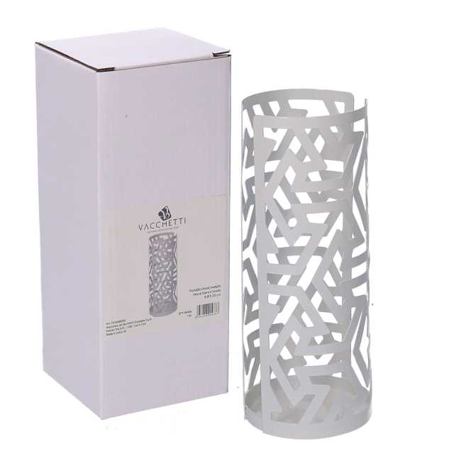 Portabicchiere metallo frecce bianco tondo cm ø8h20