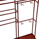 Portabottiglie da muro in metallo 2 posti rosso cm59x33xh62,5