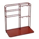 Portabottiglie da muro in metallo 2 posti rosso cm59x33xh62,5