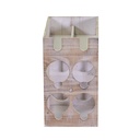 Portabottiglie legno 6 posti cm 30x20h34