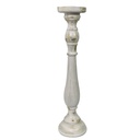 White wooden candelabra candle holder cmø11,5h47