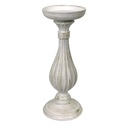White wooden candelabra candle holder cmø11h28