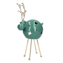 Portacandele ceramica verde renna 1p cm 14x10h29