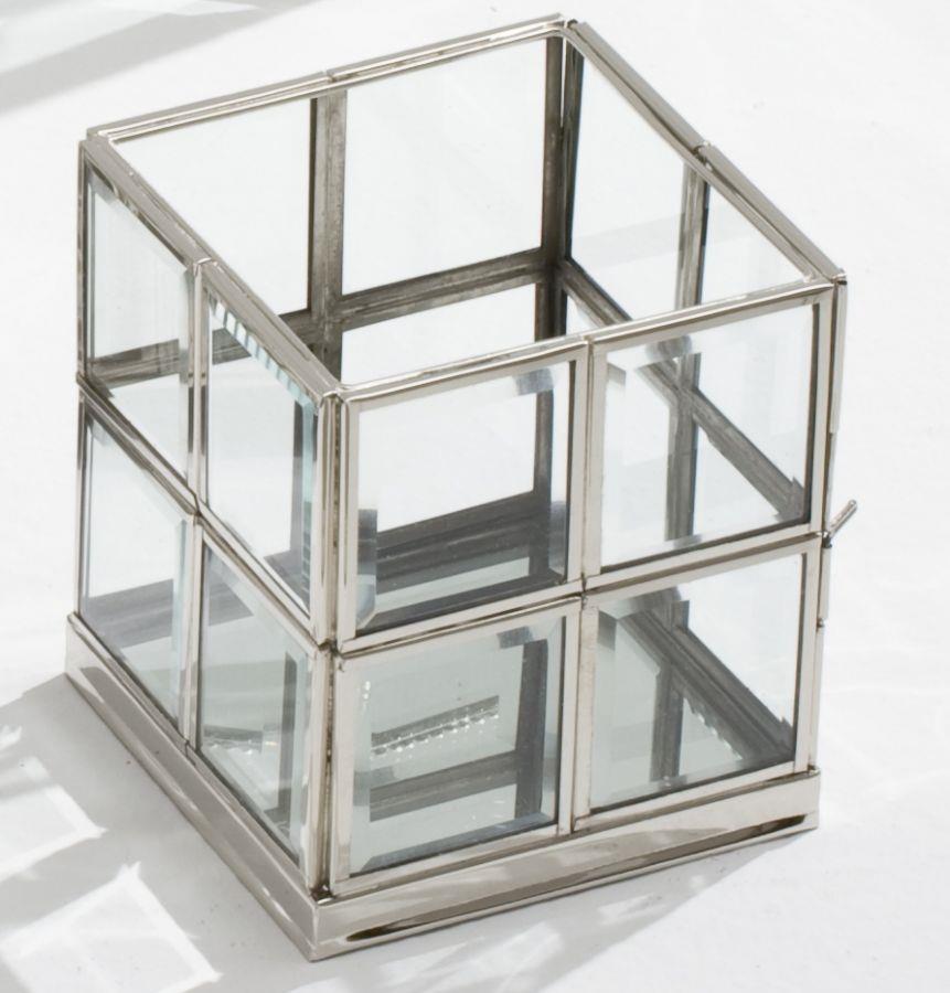 Portacandele silver cm10x10h12 16 vetri
