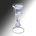 Portacatino metallo con ceramica crema cm 39,5 x 47 x h 85