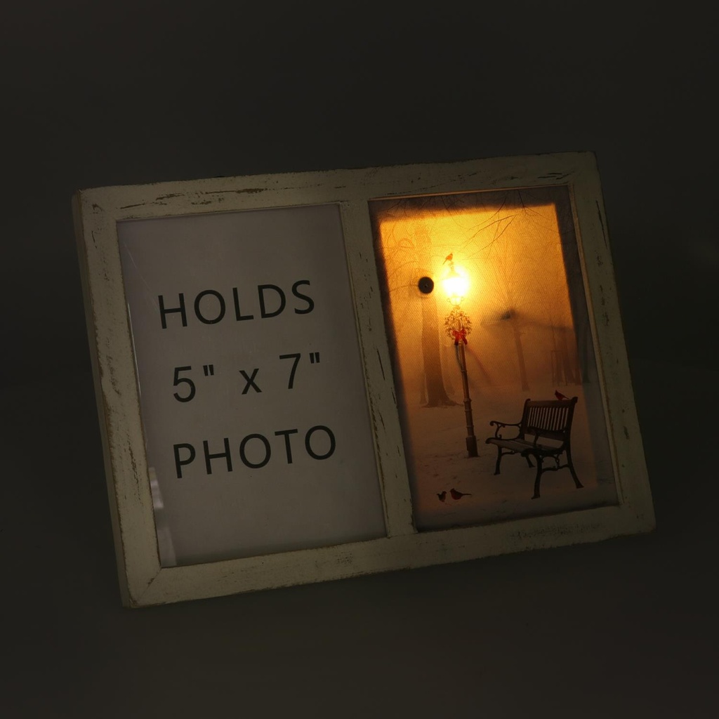 Rectangular white wooden photo frame cm27x20x3