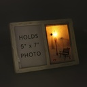 Rectangular white wooden photo frame cm27x20x3