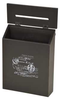 Portalettere nero da parete jt-2918 cm.23 x 7,5 h 29