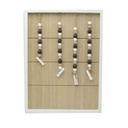 Rectangular wooden lignum memo holder cm27x2,5h36