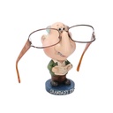 Portaocchiali resina pappagallo rosso con molla cm7x7h15