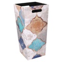 Rectangular morocco blue eco-leather 1-2 umbrella stand cm25x25h53
