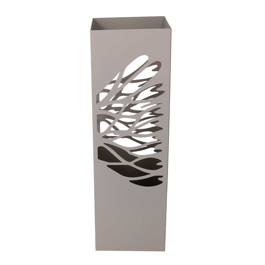 Portaombrelli metallo albero tortora quadro cm 15,5x15,5h49