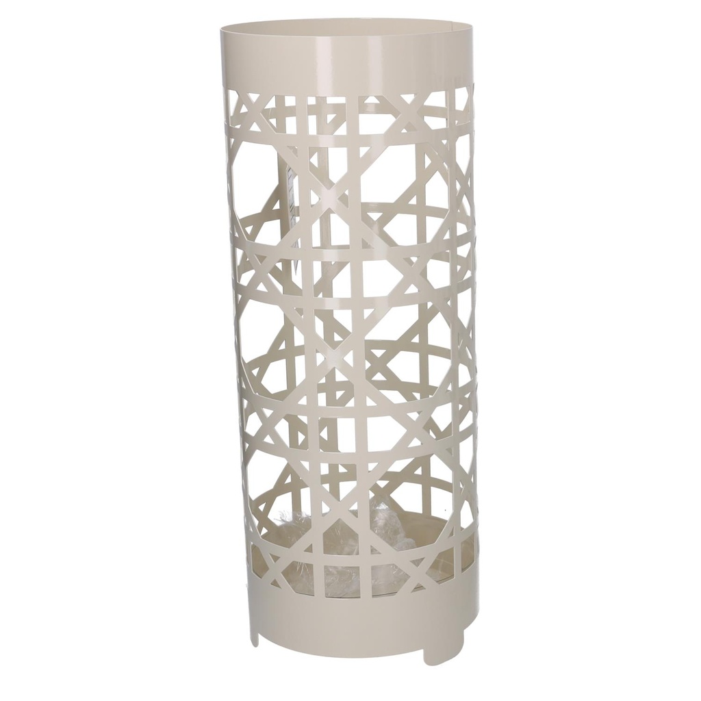 Round cream metal umbrella stand cmø19h49