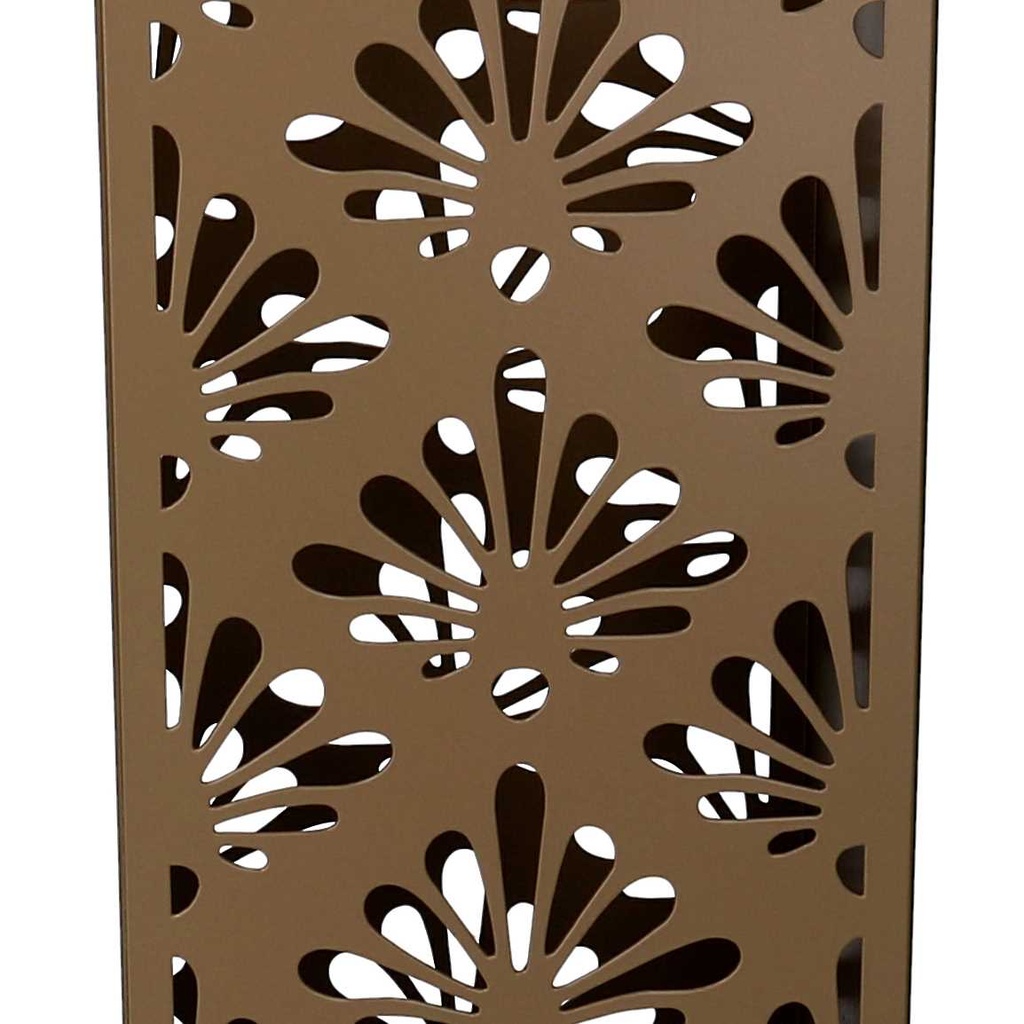 Portaombrelli metallo damasco oro quadro cm 15,5x15,5h49