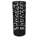 Portaombrelli metallo foglie nero tondocm ø20h52