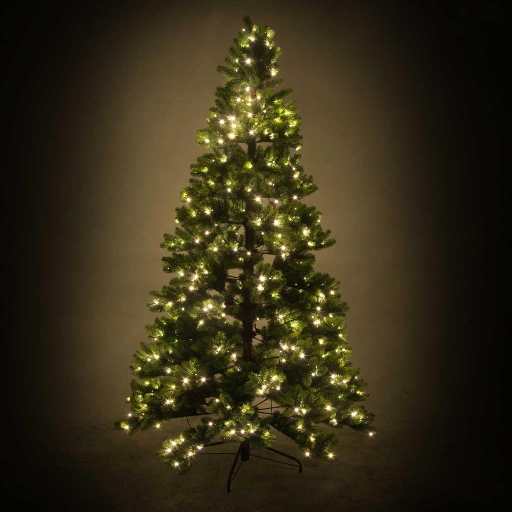 Albero monte durando 1071 rami 370 LED verde cm ø107h180