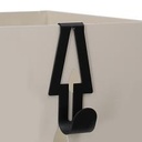 Metal umbrella stand with squared cream hot air balloon 15,5x15,5h49 cm