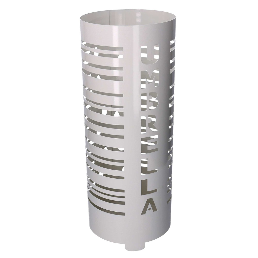 Portaombrelli metallo scritta Umbrella bianco tondo cm ø19h49