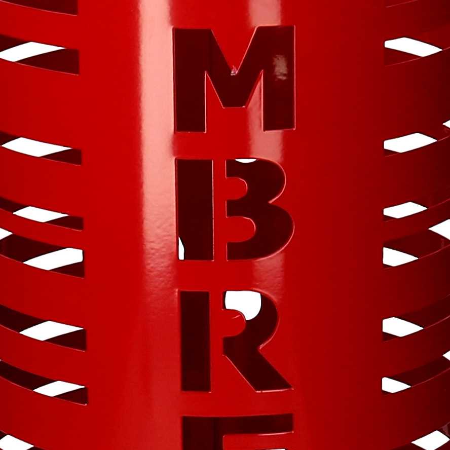 Portaombrelli metallo scritta Umbrella rosso tondo cm ø19h49