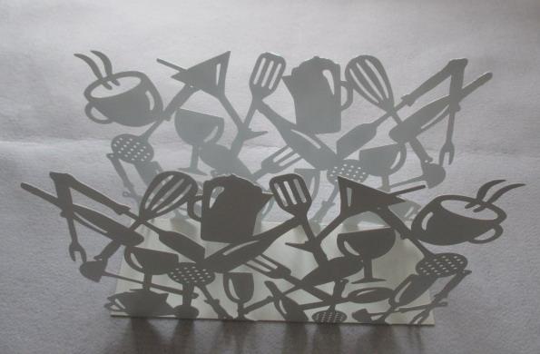 Portariviste metallo posate 1-2 bianco cmcm 35x12h26