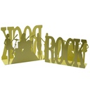 Magazine rack metal rock 1-2 cream cm35x12h24