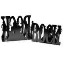 Rock metal magazine rack 1-2 black cm35x12h24