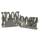 Rock metal magazine rack 1-2 dove gray cm35x12h24