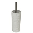 Portascopino ceramica bianco bolle tondo cmø10h24/34