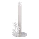 Round white snowflake metal paper towel holder cm ø15h33