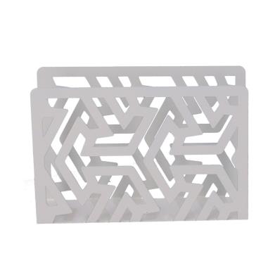 Portatovaglioli metallo frecce bianco rettangolare cm 14,5x4h10