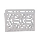 Portatovaglioli metallo frecce bianco rettangolare cm 14,5x4h10