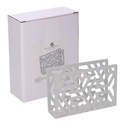 Portatovaglioli metallo frecce bianco rettangolare cm 14,5x4h10