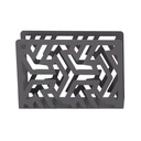 Portatovaglioli metallo frecce grigio rettangolare cm 14,5x4x10