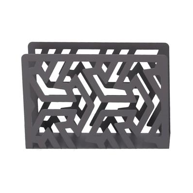 Portatovaglioli metallo frecce grigio rettangolare cm 14,5x4x10