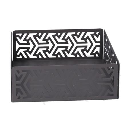 Portatovaglioli metallo frecce grigio scuro quadrato cm16,5x16,5x6