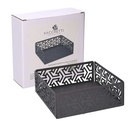 Portatovaglioli metallo frecce grigio scuro quadrato cm16,5x16,5x6