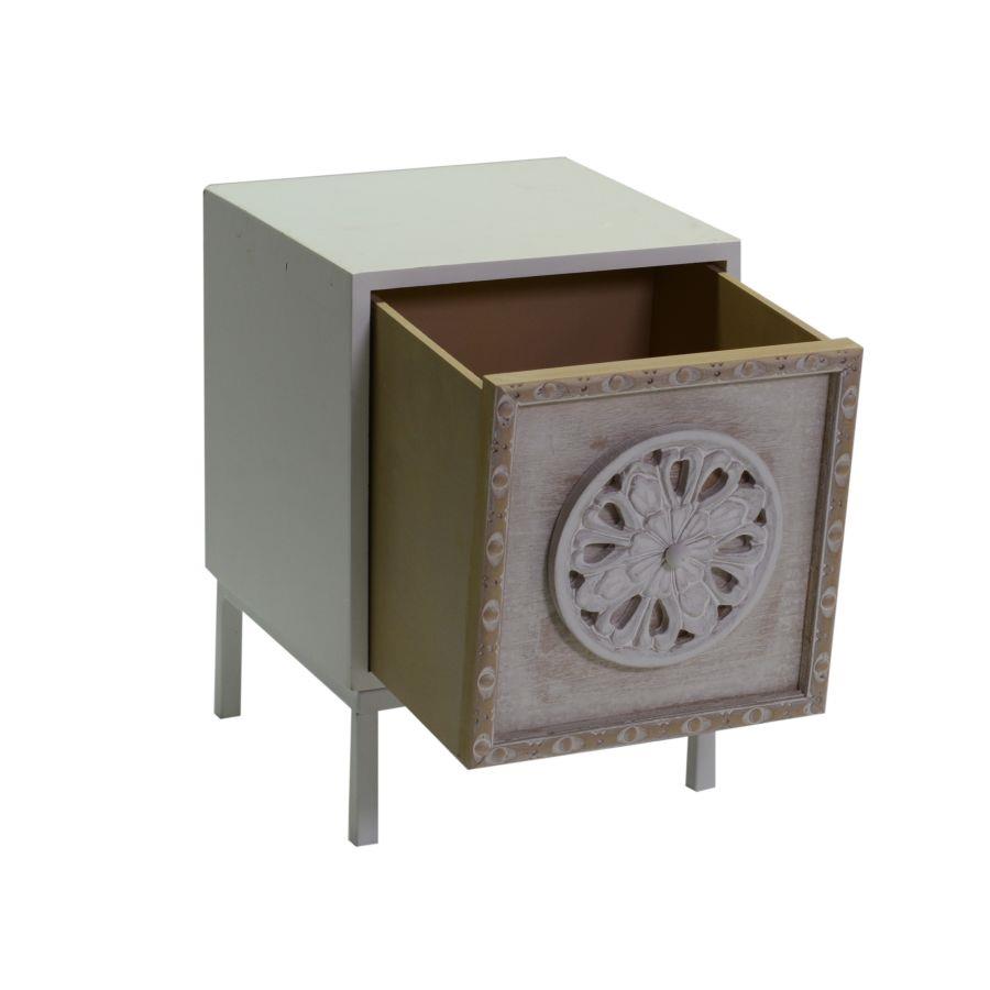 Portatutto legno pandora 1 cassetto quadro cm20x21h29