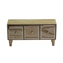 Portatutto legno titanium 3 cassetti rettangolare cm 32x11h16