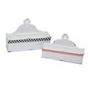 Metal holder 1-2 white red black cm37x11,5h24